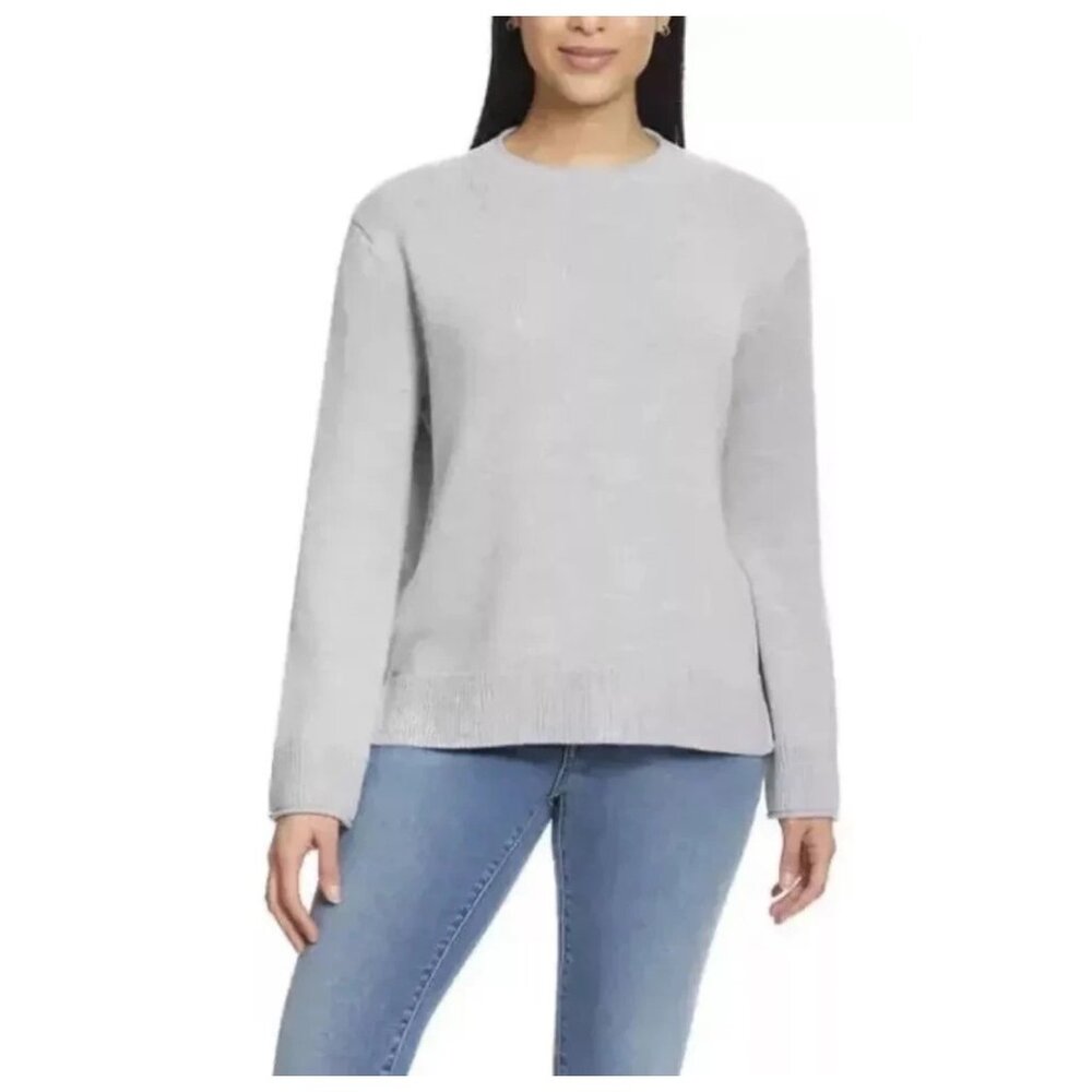 NWT Ella Moss Heather Gray Pullover Crewneck Knit Sweater sz L